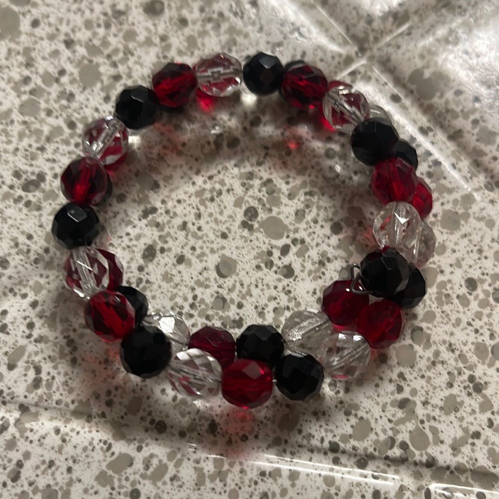 Glass wrist wrap bracelet